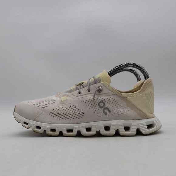 On Cloud 5 Coast Running Women's Size 7.5 Beige Sand Lace Up Cushion Casual - Picture 4 of 11